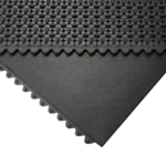 Close-up of textured rubber mat with gripped base